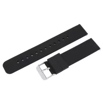   Műanyag okosóra szíj, gyorskioldós, fekete színű, normál hossz, 18mm