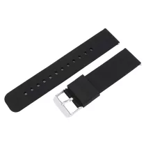  Műanyag okosóra szíj, gyorskioldós, fekete színű, normál hossz, 22mm