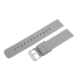   Műanyag okosóra szíj, gyorskioldós, szürke színű, normál hossz, 18mm