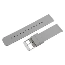   Műanyag okosóra szíj, gyorskioldós, szürke színű, normál hossz, 22mm