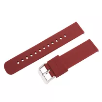   Műanyag okosóra szíj, gyorskioldós, bordó színű, normál hossz, 22mm