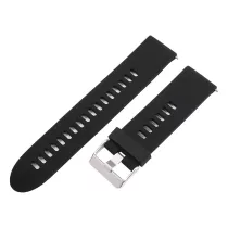   Műanyag okosóra szíj, gyorskioldós, fekete színű, normál hossz, 22mm
