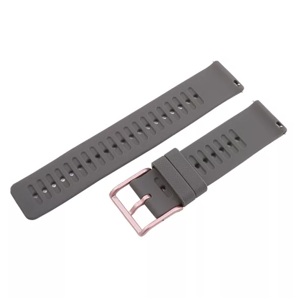 Műanyag okosóra szíj, gyorskioldós, szürke színű, normál hossz, 22mm