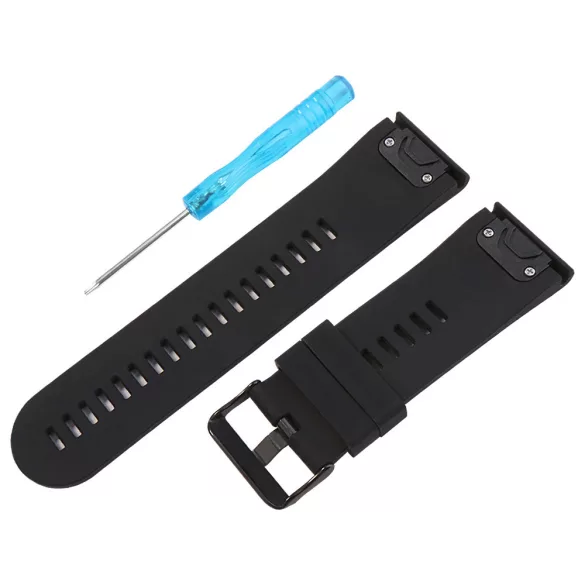 Garmin QuickFit, szilikon, fekete színű okosóra szíj, 26 mm