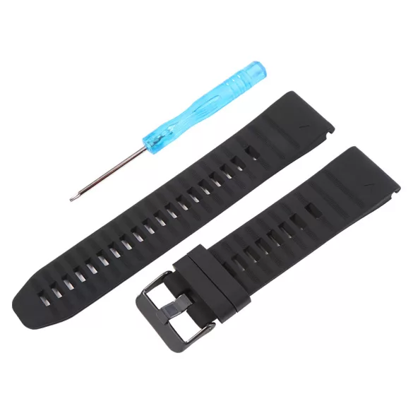 Garmin QuickFit, szilikon, fekete színű okosóra szíj, 22 mm