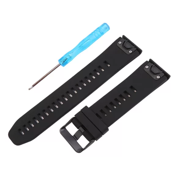 Garmin QuickFit, szilikon, fekete színű okosóra szíj, 22 mm