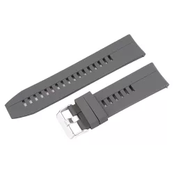   Műanyag okosóra szíj, gyorskioldós, szürke színű, normál hossz, 24 mm