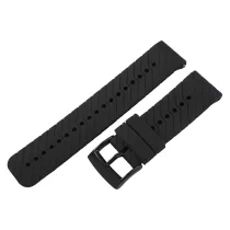   Műanyag okosóra szíj, gyorskioldós, fekete színű, normál hossz, 24 mm