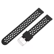   Műanyag okosóra szíj, gyorskioldós, fekete színű, normál hossz, 16 mm