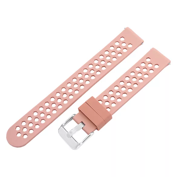 Műanyag okosóra szíj, gyorskioldós, rózsaszín színű, normál hossz, 16 mm