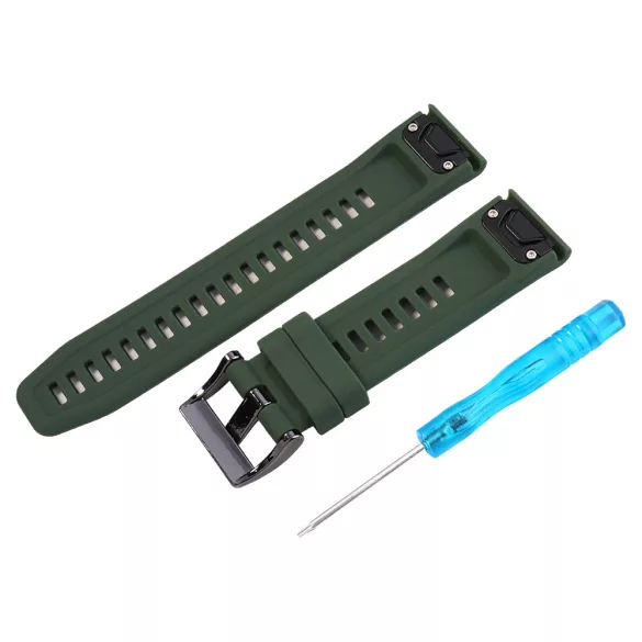 Garmin QuickFit, szilikon, zöld színű, normál hossz, 20 mm