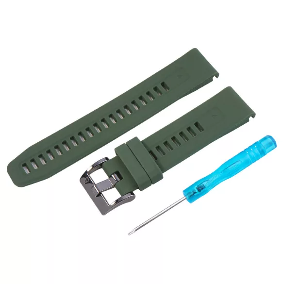 Garmin QuickFit, szilikon, zöld színű, normál hossz, 22 mm