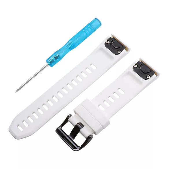 Garmin QuickFit, szilikon, fehér színű, normál hossz, 22 mm