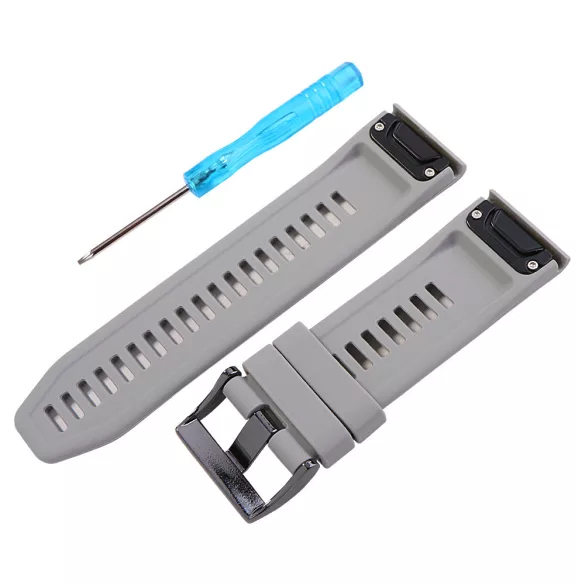 Garmin QuickFit, szilikon, szürke színű, normál hossz, 26 mm