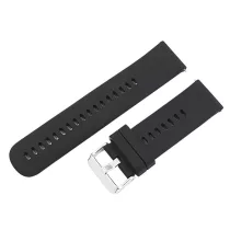  Műanyag okosóra szíj, gyorskioldós, fekete színű, normál hossz, 24 mm