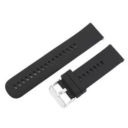   Műanyag okosóra szíj, gyorskioldós, fekete színű, normál hossz, 24 mm