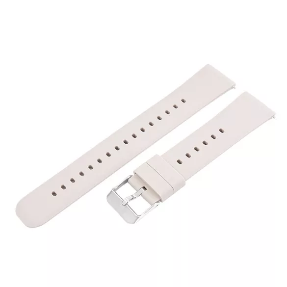 Műanyag okosóra szíj, gyorskioldós, bézs színű, normál hossz, 16 mm