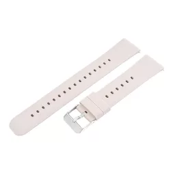   Műanyag okosóra szíj, gyorskioldós, bézs színű, normál hossz, 18 mm