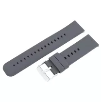   Műanyag okosóra szíj, gyorskioldós, sötét szürke színű, normál hossz, 22 mm