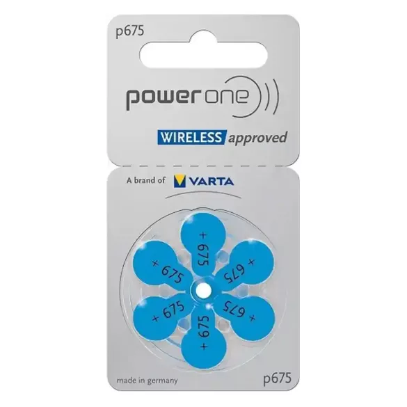 VP675 zinc-air gombelem (Varta), 6db/csomag