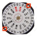 Hattory VX43E quartz, 3 mutatós, duplanaptáras 3 óránál