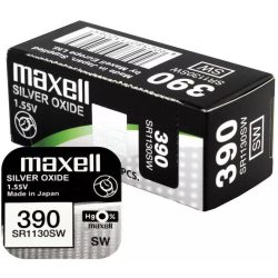 390 (SR1130SW) ezüst-oxid gombelem, bl1 (Maxell)