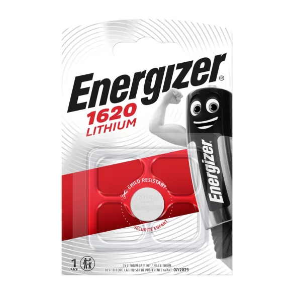 Energizer CR1620 lithium gombelem, 3V, 1db/csomag
