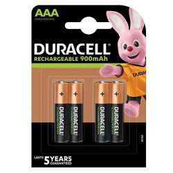 Duracell micro akku elem AAA, 900 mAh, bl 4 / db
