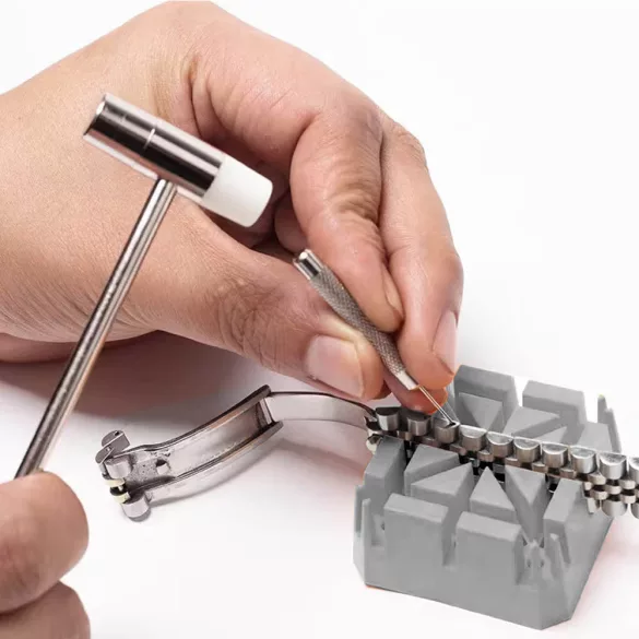 Fémcsat stift kiütő állvány