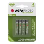 AgfaPhoto, mikro (AAA) akku elem, 900 mAh, 4db/csomag