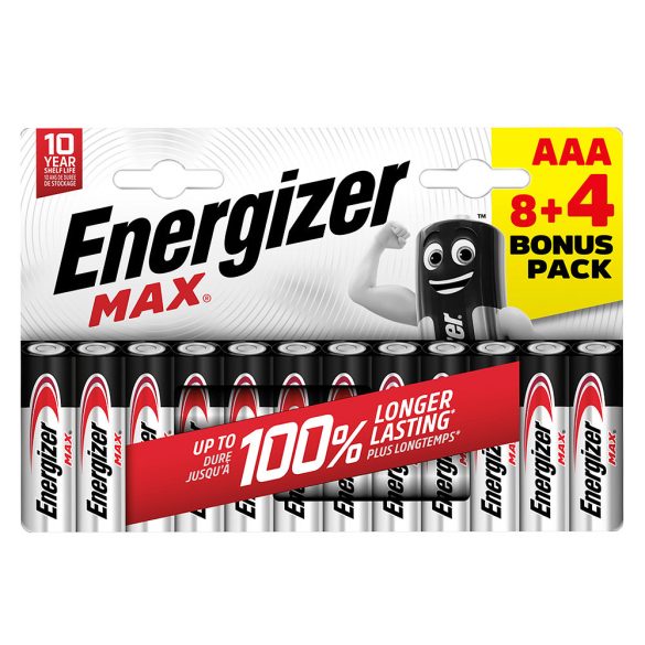 Energizer Max, Alkáli Mikro Elem, AAA B 12 / db