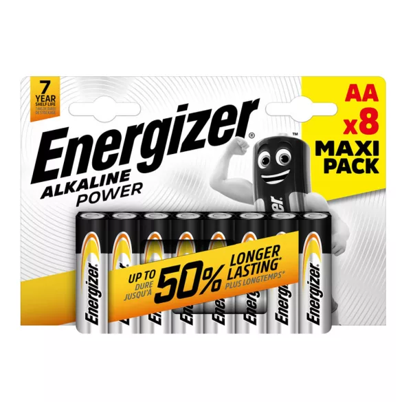 Energizer Power, Alkáli Ceruza Elem, AA 8db/csomag