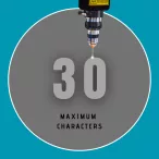 Extra hosszú szöveg gravírozás, maximum 30 karakter