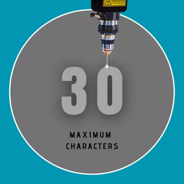 Extra hosszú szöveg gravírozás, maximum 30 karakter